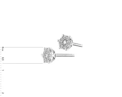 Kolczyki z białego złota z brylantami - 0,45 ct - próba 585