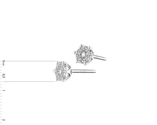 Kolczyki z białego złota z brylantami - 0,45 ct - próba 585