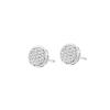 Kolczyki z białego złota z diamentami - 0,12 ct - próba 750