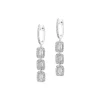 Kolczyki z białego złota z diamentami - 0,60 ct - próba 585