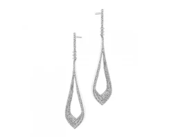 Kolczyki z białego złota z diamentami - 1,00 ct - próba 585