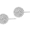 Kolczyki z białego złota z diamentami - 0,20 ct - próba 585