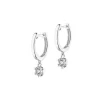 Kolczyki z białego złota z brylantami - 0,15 ct - próba 585