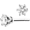 Kolczyki z białego złota z brylantami - 0,16 ct - próba 585