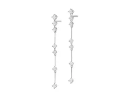 Kolczyki z białego złota z brylantami - 1,06 ct - próba 750