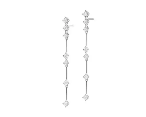 Kolczyki z białego złota z brylantami - 1,06 ct - próba 750