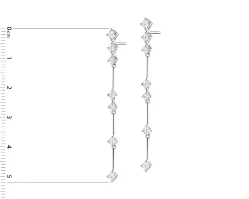 Kolczyki z białego złota z brylantami - 1,06 ct - próba 750