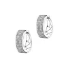 Kolczyki z białego złota z diamentami - koła - 0,33 ct - próba 585