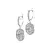 Kolczyki z białego złota z diamentami - 0,85 ct - próba 585