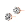 Kolczyki z różowego złota z diamentami - 0,12 ct - próba 585
