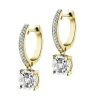 Kolczyki z żółtego i białego złota z diamentami - 0,27 ct - próba 585
