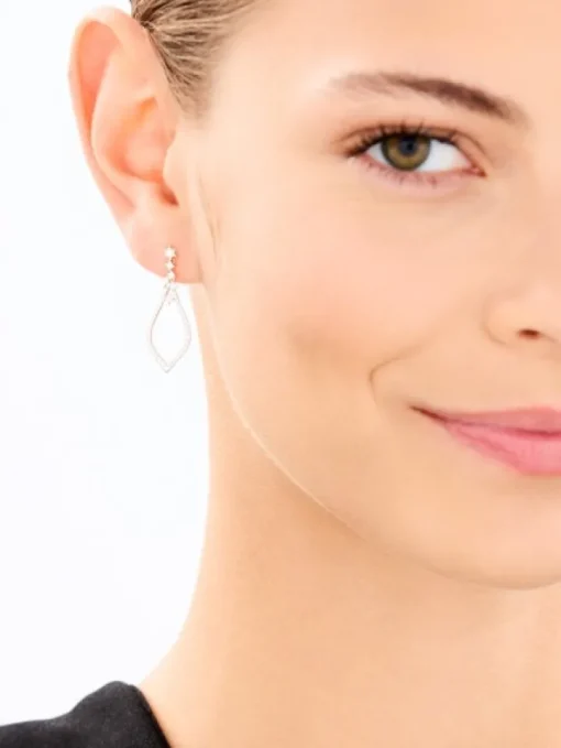 Kolczyki z żółtego złota z brylantami - 0,51 ct - próba 585