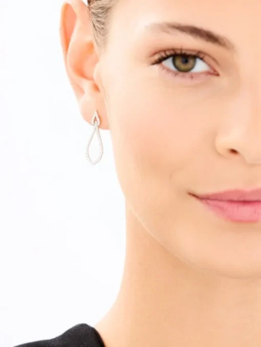 Kolczyki z żółtego złota z brylantami - 0,36 ct - próba 585