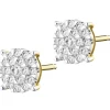 Kolczyki z żółtego złota z brylantami - 0,27 ct - próba 585