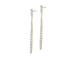 Kolczyki z żółtego złota z brylantami - 1,27 ct - próba 750