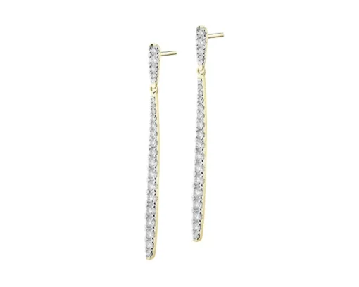 Kolczyki z żółtego złota z brylantami - 1,27 ct - próba 750