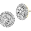 Kolczyki z żółtego złota z brylantami - 2,37 ct - próba 585