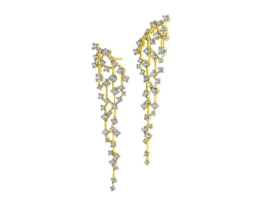 Kolczyki z żółtego złota z brylantami - 2,18 ct - próba 585