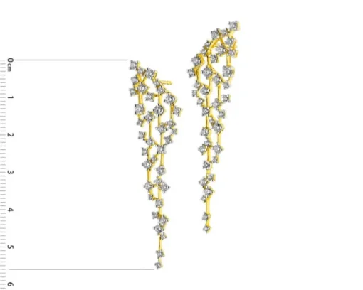 Kolczyki z żółtego złota z brylantami - 2,18 ct - próba 585