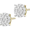 Kolczyki z żółtego złota z brylantami - 0,70 ct - próba 585