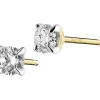 Kolczyki z żółtego złota z brylantami - 0,36 ct - próba 750