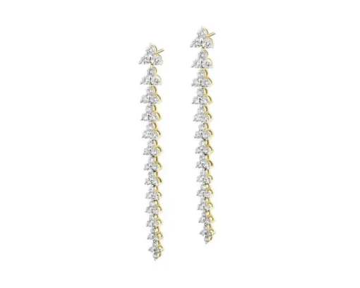 Kolczyki z żółtego złota z brylantami - 2,00 ct - próba 585