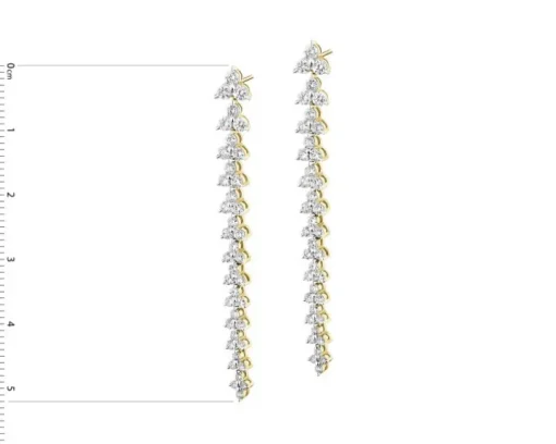 Kolczyki z żółtego złota z brylantami - 2,00 ct - próba 585