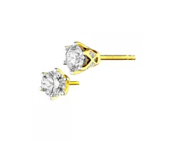 Kolczyki z żółtego złota z brylantami - 0,49 ct - próba 750