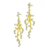 Kolczyki z żółtego złota z brylantami - 0,81 ct - próba 585