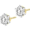 Kolczyki z żółtego złota z brylantami - 0,85 ct - próba 585