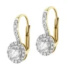 Kolczyki z żółtego złota z brylantami - 0,94 ct - próba 585