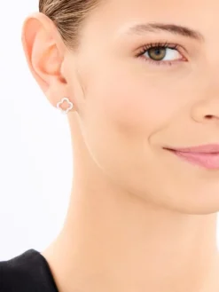 Kolczyki z żółtego złota z diamentami - 0,20 ct - próba 585