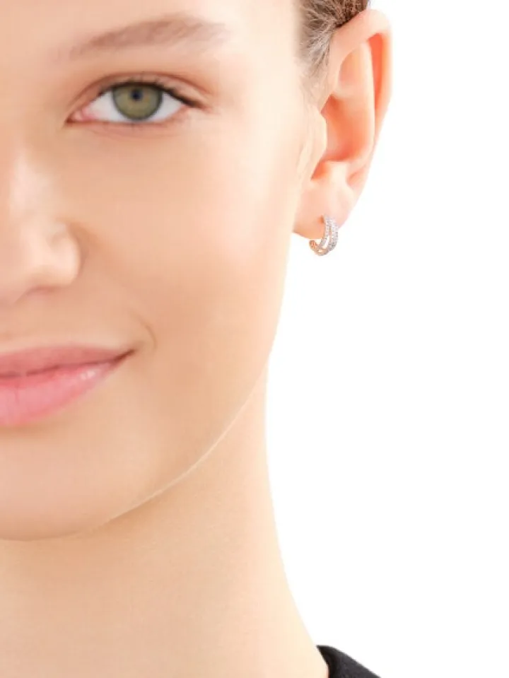 Kolczyki z żółtego złota z diamentami - 0,20 ct - próba 585