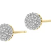 Kolczyki z żółtego złota z diamentami - 0,20 ct - próba 585