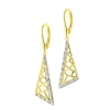 Kolczyki z żółtego złota z diamentami - 0,08 ct - próba 585
