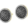 Kolczyki z żółtego złota z diamentami - 0,42 ct - próba 585