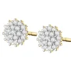Kolczyki z żółtego złota z diamentami - 0,08 ct - próba 585