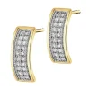 Kolczyki z żółtego złota z diamentami - 0,13 ct - próba 585