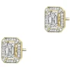 Kolczyki z żółtego złota z diamentami - 0,33 ct - próba 585