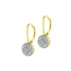 Kolczyki z żółtego złota z diamentami - 0,33 ct - próba 585