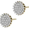 Kolczyki z żółtego złota z diamentami - 0,18 ct - próba 585