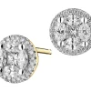 Kolczyki z żółtego złota z diamentami - 1,06 ct - próba 585