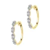 Kolczyki z żółtego złota z diamentami - 0,15 ct - próba 585