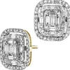 Kolczyki z żółtego złota z diamentami - 1,00 ct - próba 585
