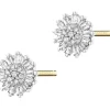 Kolczyki z żółtego złota z diamentami - 0,25 ct - próba 585
