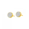 Kolczyki z żółtego złota z diamentami - 0,12 ct - próba 585