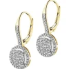 Kolczyki z żółtego złota z diamentami - 0,50 ct - próba 585