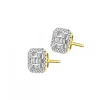 Kolczyki z żółtego złota z diamentami - 0,17 ct - próba 585