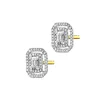 Kolczyki z żółtego złota z diamentami - 0,32 ct - próba 585
