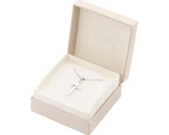 Krzyż - zawieszka srebrna i łańcuszek - komplet